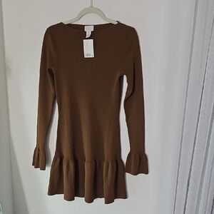 H&M Brown Long Sleeve Dress